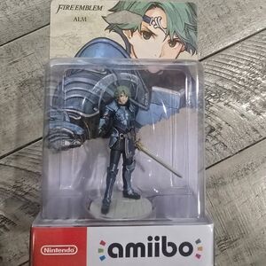 Nintendo Amiibo Alm Figure - Green and Silver